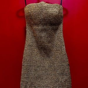 Good structured cocktail dress - metal like look